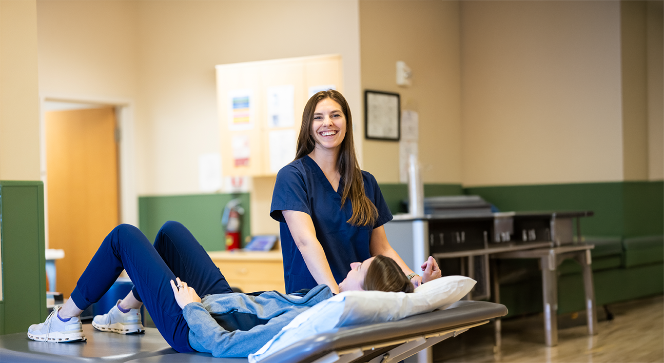 A CalvertHealth provider engaging with a patient